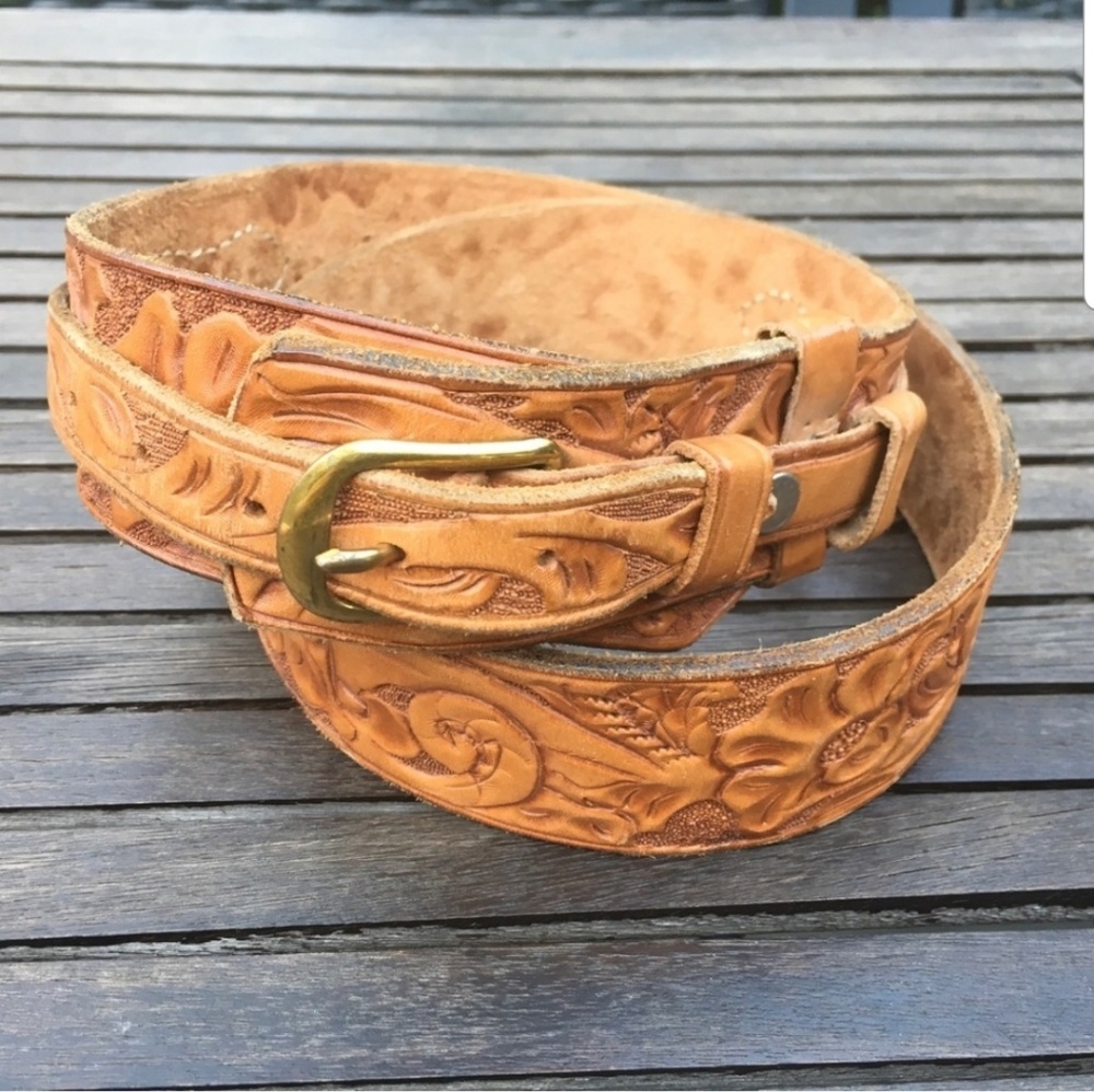 Hand Tooled Vintage Ranger Belt